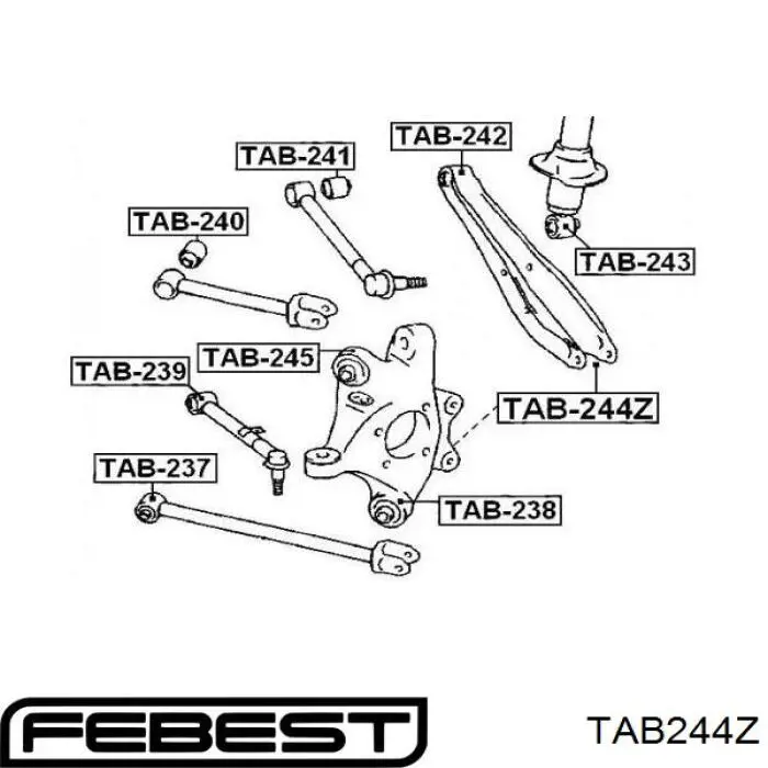 Buje de mangueta trasera Febest TAB244Z precio, desde 14,38 EUR
