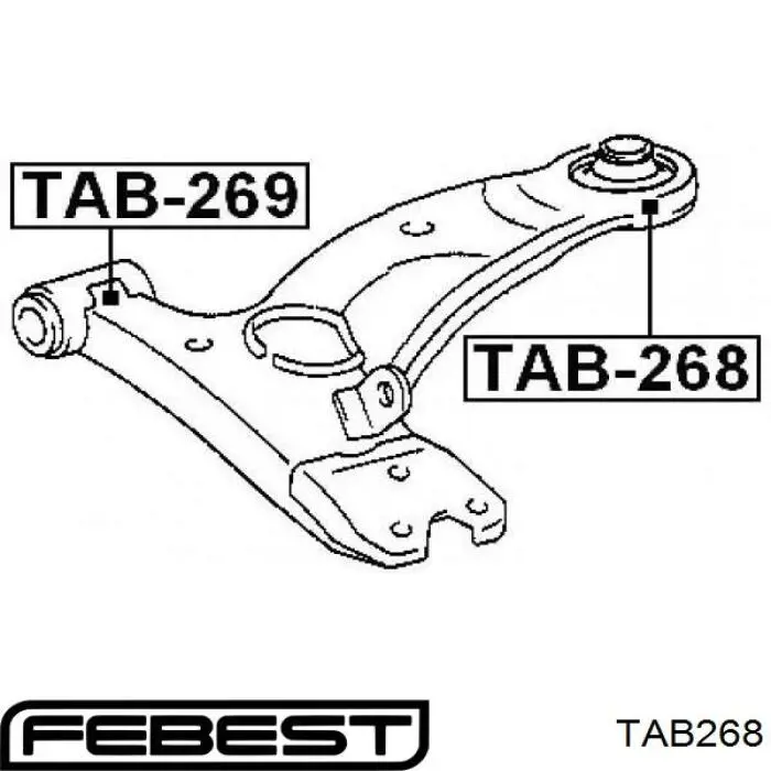 TAB-268 Febest silentblock de suspensión delantero inferior