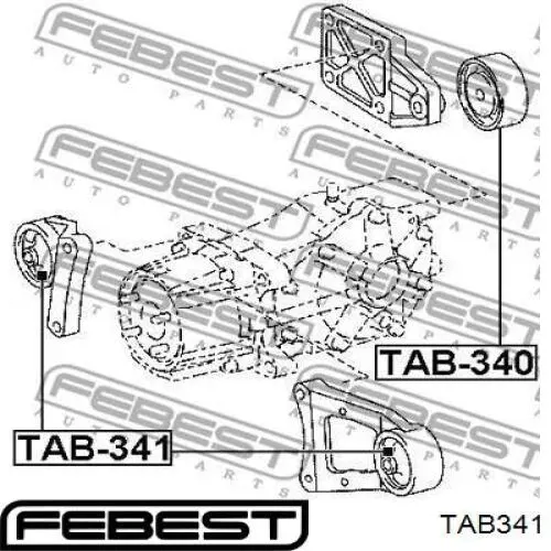 Comprar TAB341 Febest Silentblock delantero del soporte de la traviesa del diferencial trasero