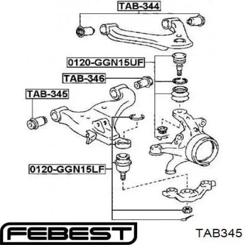 Q005-1121 Q-fix silentblock de suspensión delantero inferior