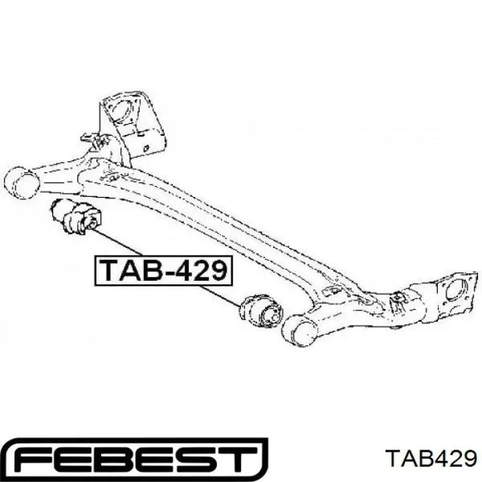 TAB-429 Febest suspensión, cuerpo del eje trasero