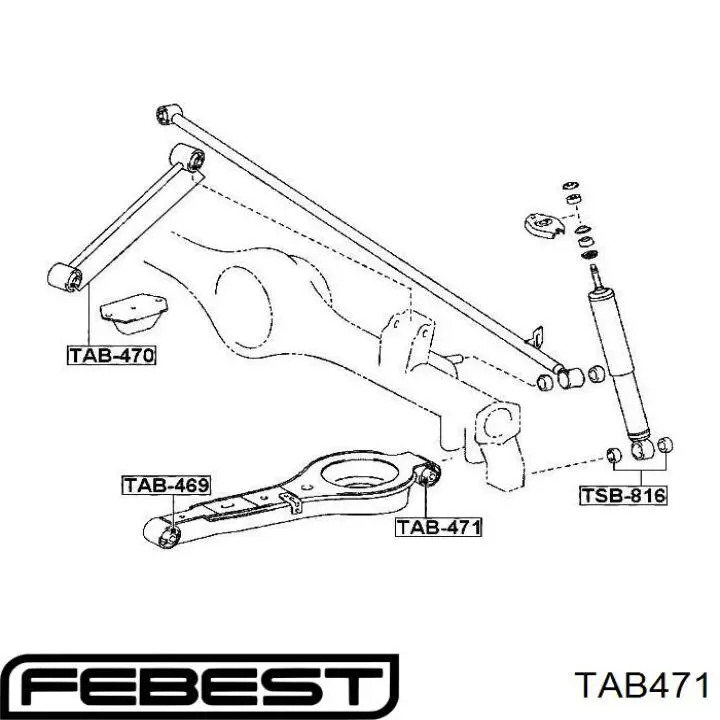 487020K030 Toyota suspensión, brazo oscilante trasero inferior