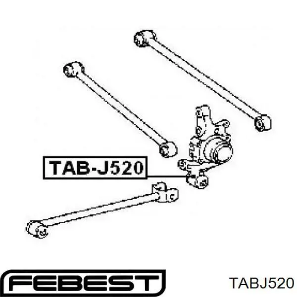 TAB-J520 Febest silentblock de mangueta trasera