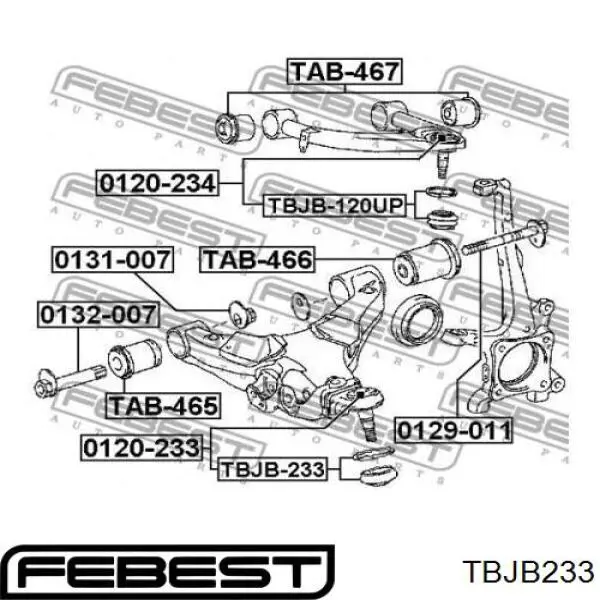 TBJB-233 Febest rotula de suspension