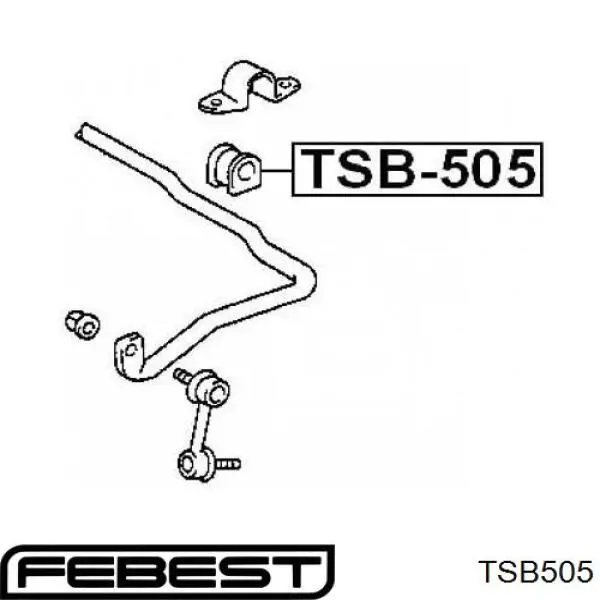 TSB-505 Febest casquillo de barra estabilizadora delantera