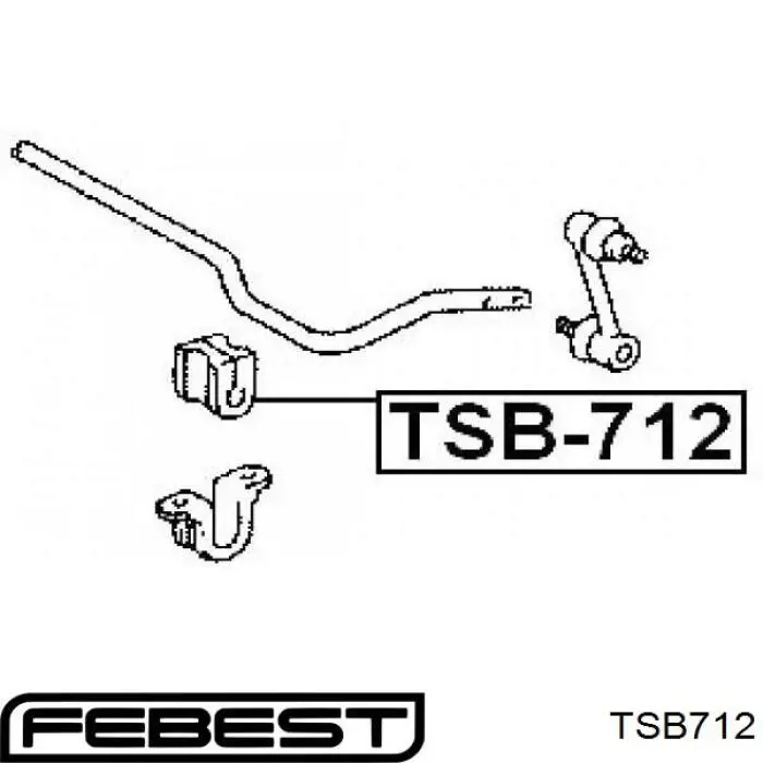 Buje de barra estabilizadora trasera Febest TSB712 precio, desde 2,22 EUR