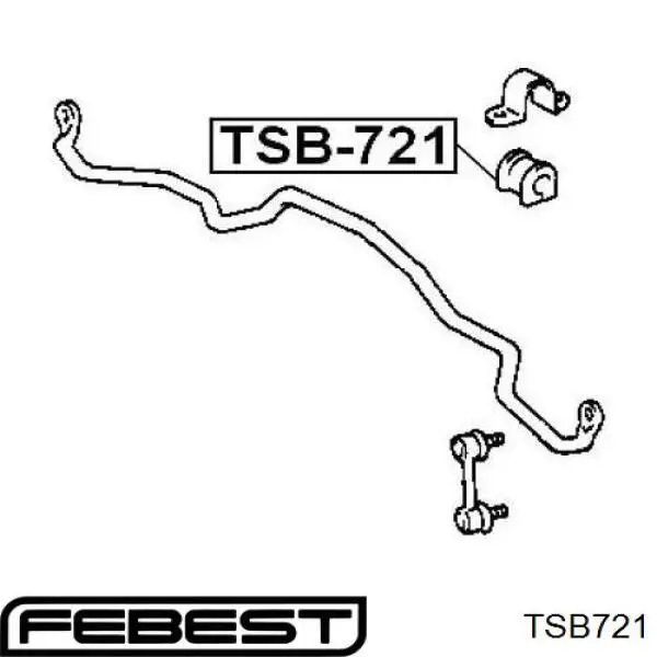 TSB721 Febest casquillo de barra estabilizadora delantera