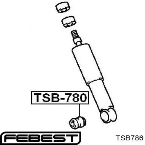 Silentblock del amortiguador trasero Febest TSB786