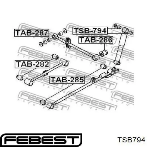 Silentblock amortiguador trasero 4853787401000 Daihatsu
