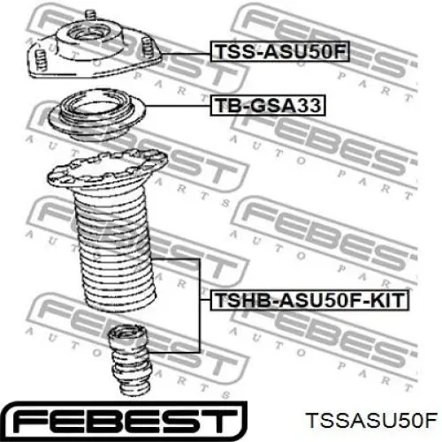 TSS-ASU50F Febest soporte amortiguador delantero