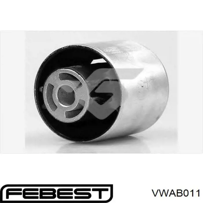 Buje delantero del brazo longitudinal trasero Febest VWAB011