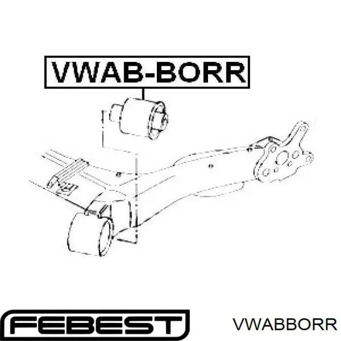 VWABBORR Febest suspensión, cuerpo del eje trasero