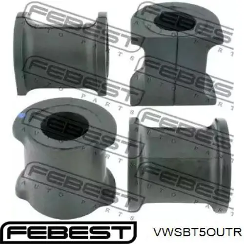 VWSB-T5OUTR Febest soporte de estabilizador trasero exterior