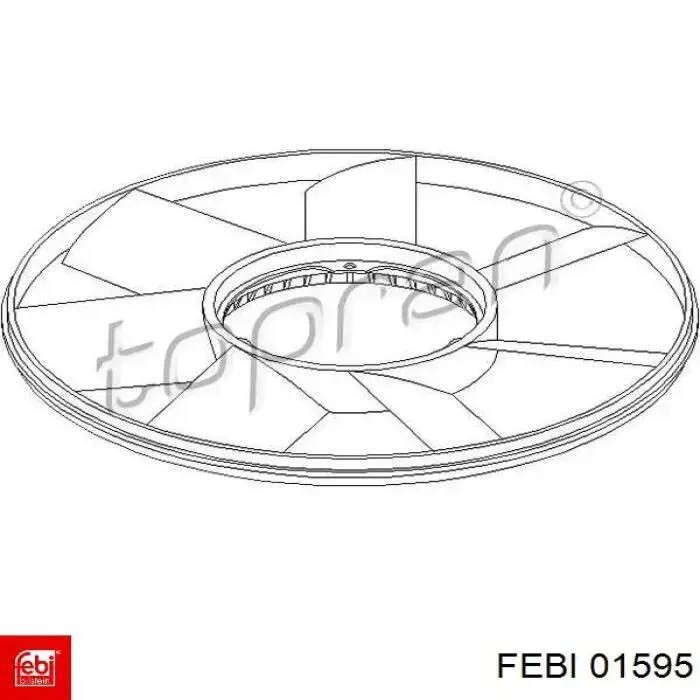 01595 Febi rodete ventilador, refrigeración de motor