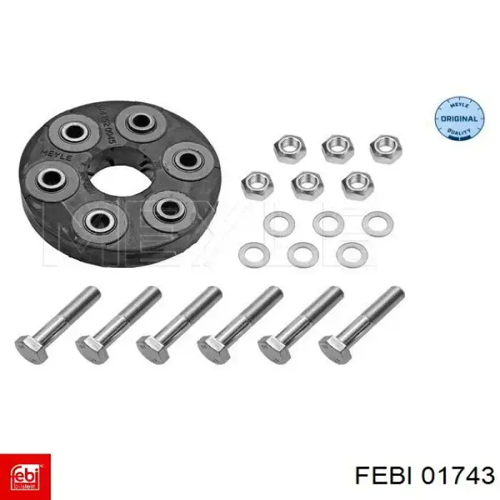 Acoplamiento elástico trasero del cardán Febi 01743 precio, desde 42,35 EUR