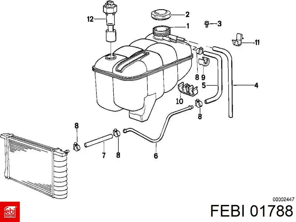 Sensor De Nivel De Refrigerante Del Estanque para BMW 5 (E34)
