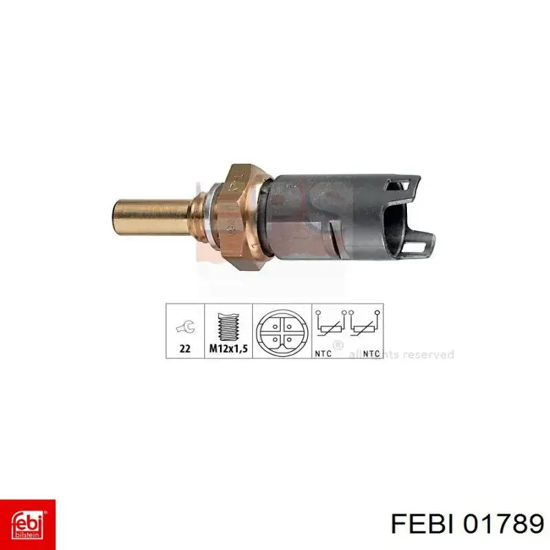 Sensor de nivel de refrigerante del radiador Febi 01789