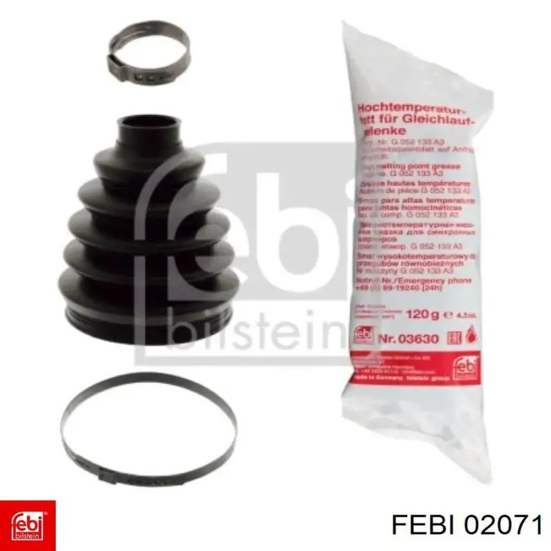 Cojinete de rueda delantero 02071 Febi
