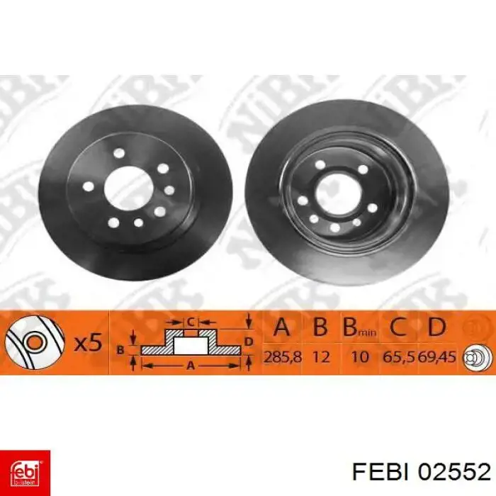 Juego De Accesorios Para Zapatas De Freno Trasero FEBI BILSTEIN 182550 - Compatible Con Toyota, Nissan Y Más