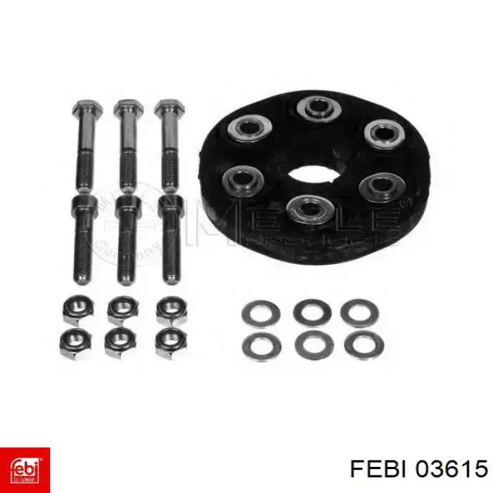 Acoplamiento elástico del cardán Febi 03615 precio, desde 114,07 EUR