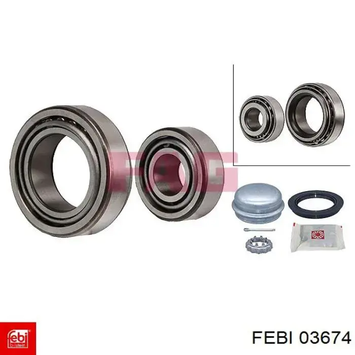 Comprar 03674 Febi Cojinete de rueda trasero
