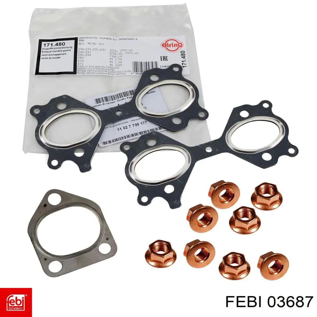 Tuerca del colector de escape 341N5 Peugeot/Citroen