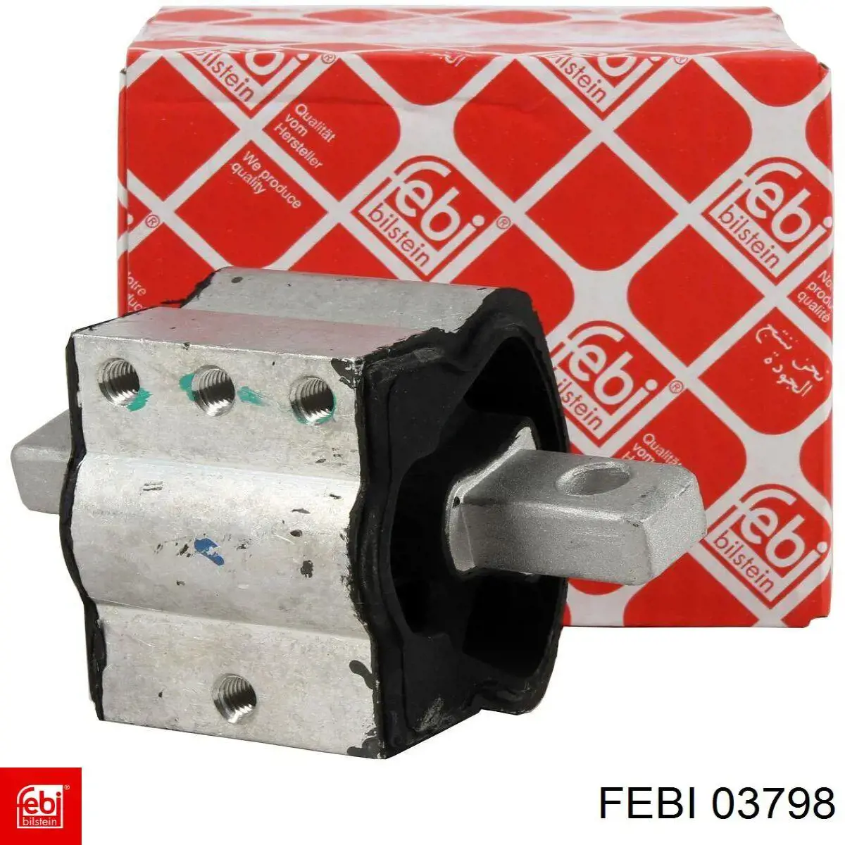 Soporte elástico, suspensión del motor, Izquierda / Derecha Febi 03798