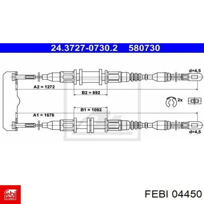 Cable de freno de mano trasero derecho/izquierdo Beca Cables 402002 precio, desde 30,07 EUR