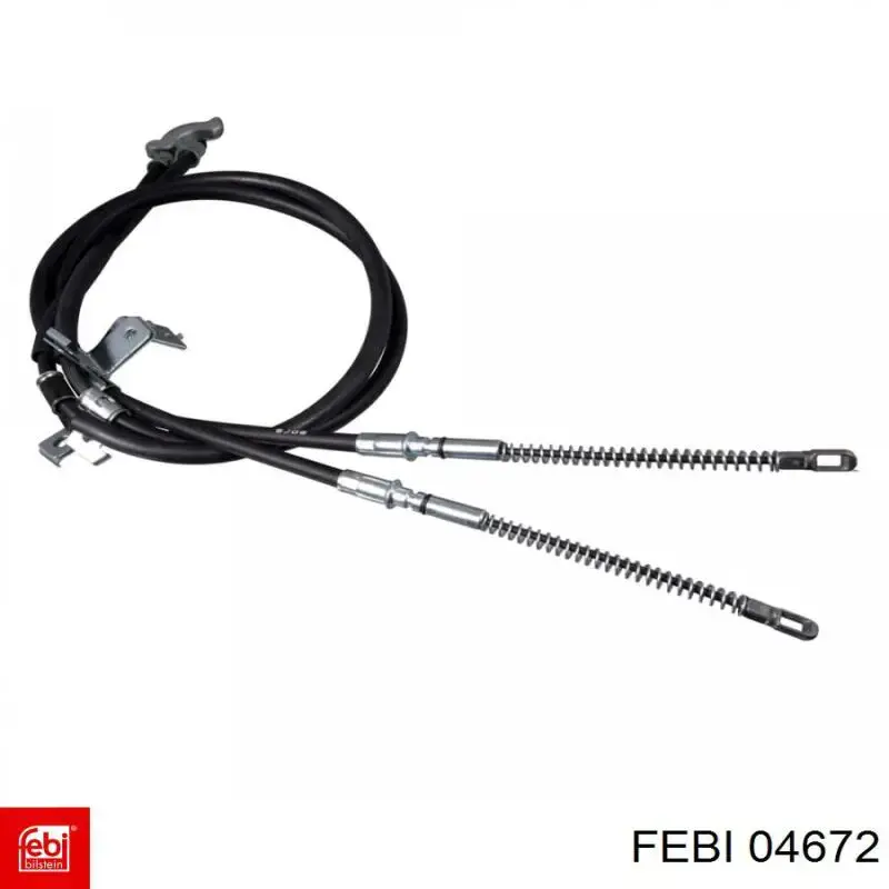 04672 Febi cable de freno de mano trasero derecho