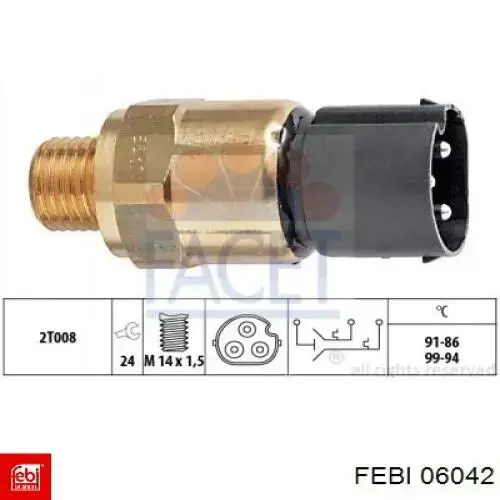 Sensor de temperatura  Febi 06042 precio, desde 37,01 EUR