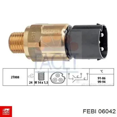 Comprar 06042 Febi Sensor de temperatura del refrigerante, salpicadero
