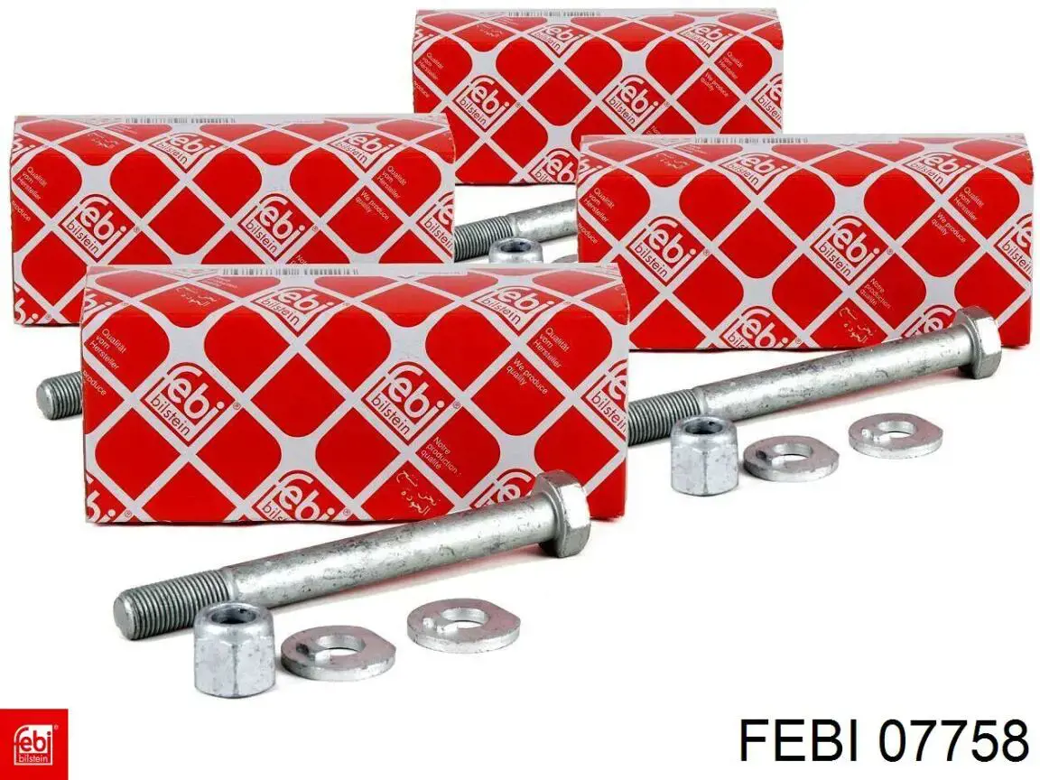 Juego de pernos de fijación del brazo delantero 07758 Febi