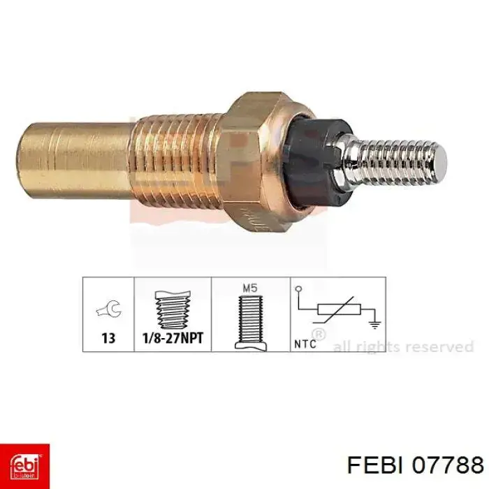 Sensor de temperatura del refrigerante Febi 07788 precio, desde 7,11 EUR