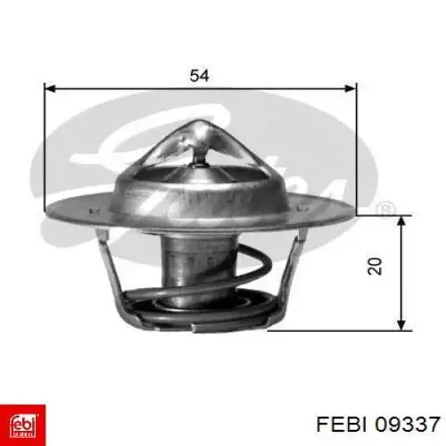 09337 Febi termostato, refrigerante