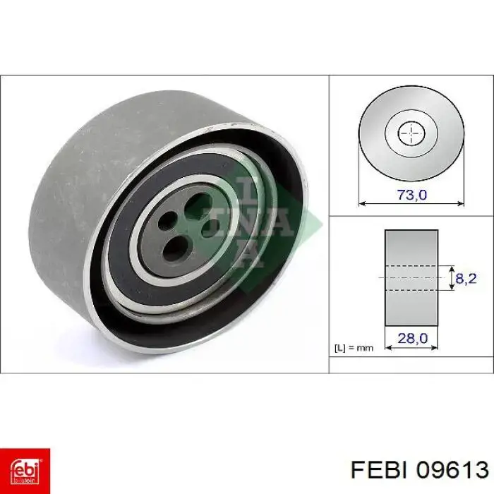 09613 Febi rodillo, cadena de distribución