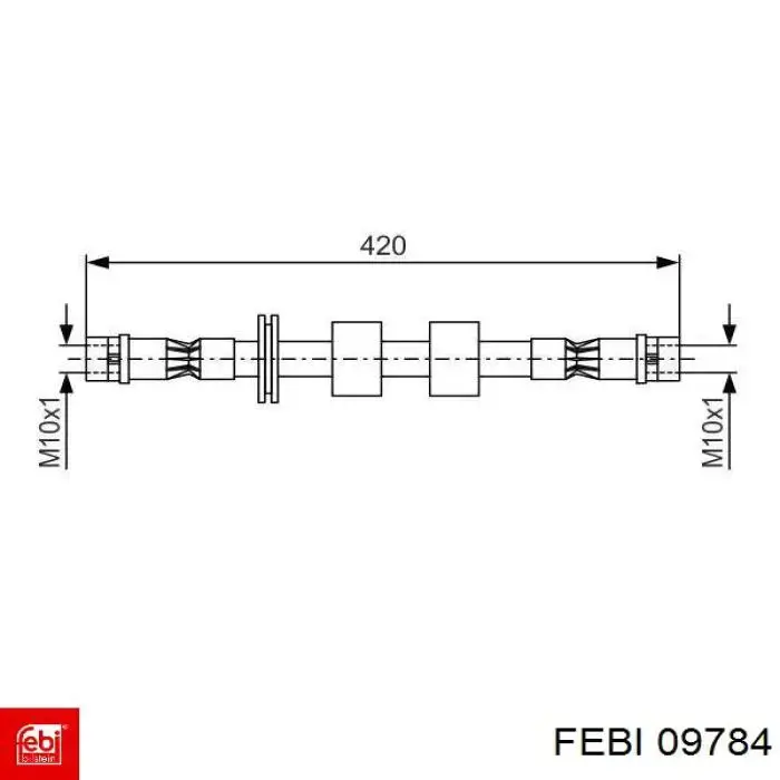 09784 Febi latiguillo de freno delantero