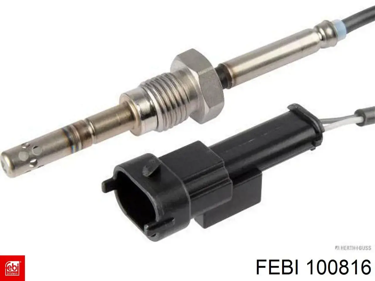 Sensor de temperatura de gases de escape antes del catalizador 100816 Febi