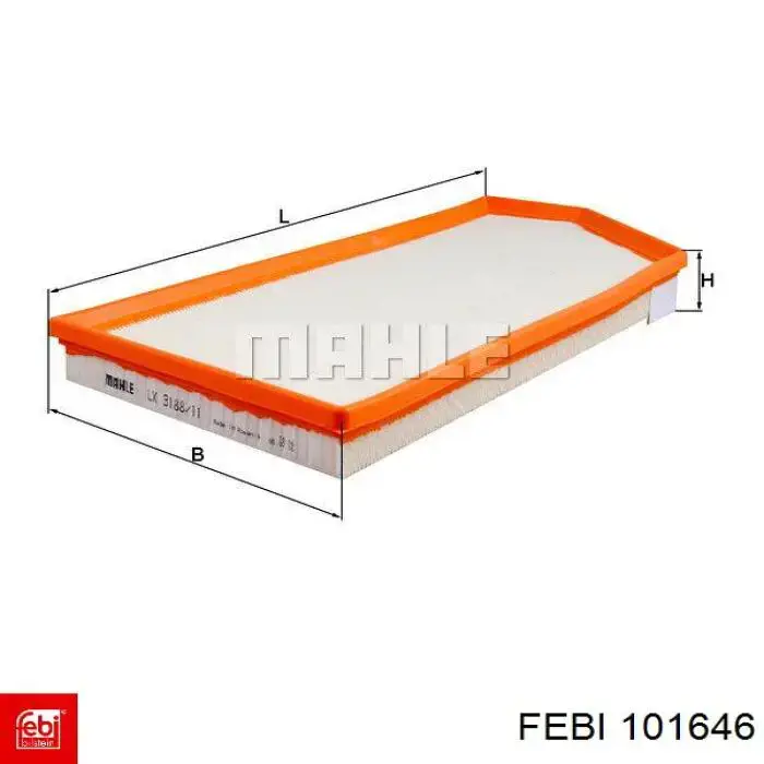 Comprar 101646 Febi Filtro de aire