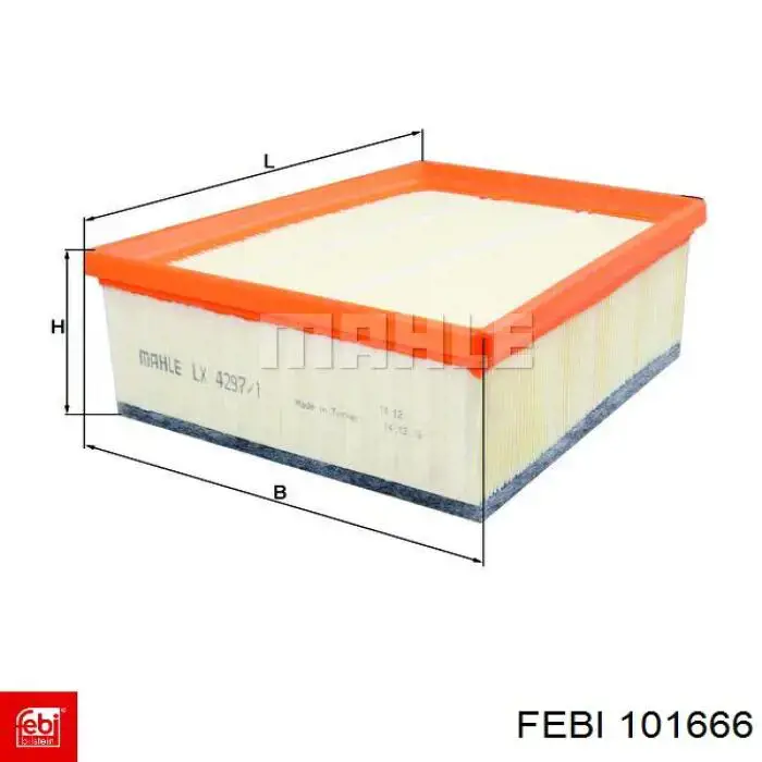 El filtro de aire Febi 101666 precio, desde 9,78 EUR