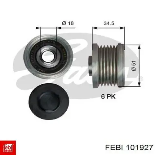 Comprar Polea alternador Mazda 6  GJ, GL