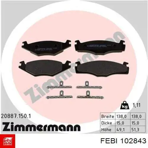Soporte estabilizador Febi 102843 precio, desde 20,85 EUR