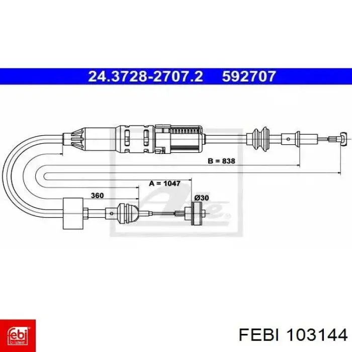 103144 Febi soporte, motor, trasero, silentblock