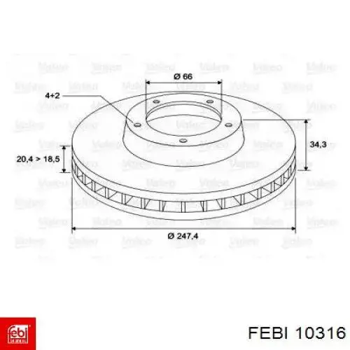 Freno de disco delantero Peugeot 205 1 741A, C