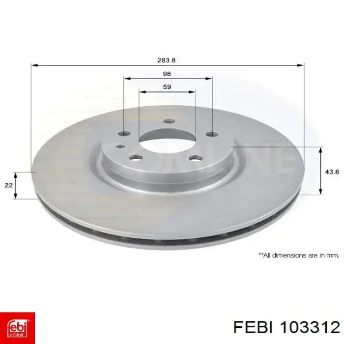 Soporte izquierdo del motor 103312 Febi
