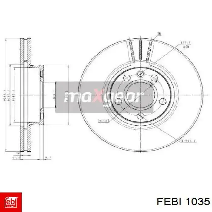 Comprar 1035 Febi Cubierta del pedal de embrague