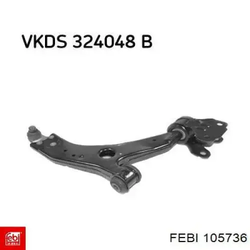 Brazo inferior derecho de la suspensión delantera Febi 105736 precio, desde 79,83 EUR