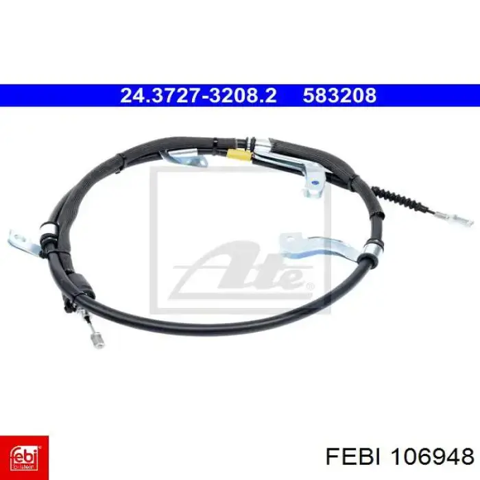 106948 Febi cable de freno de mano trasero derecho