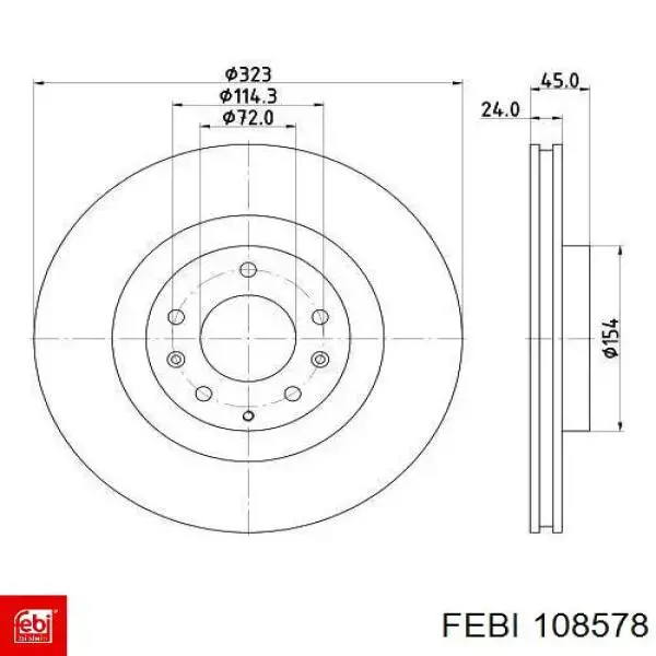 108578 Febi freno de disco delantero