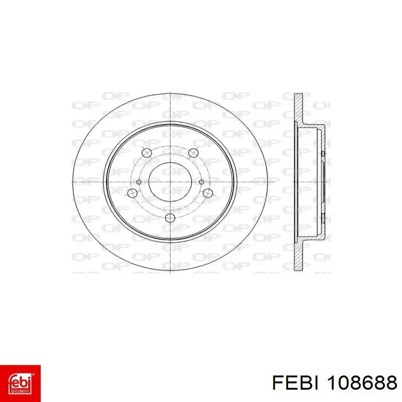 108688 Febi disco de freno trasero