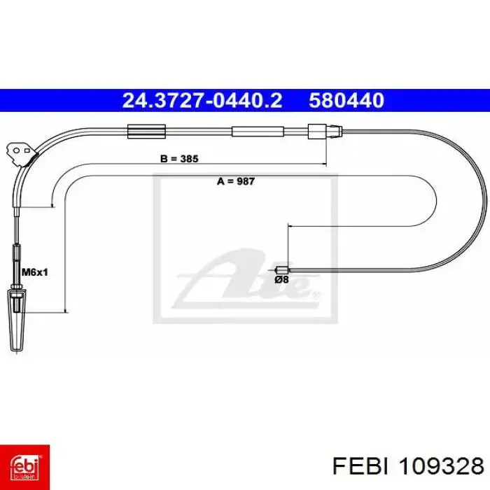 Soporte del amortiguador trasero izquierdo Febi 109328 precio, desde 20,30 EUR
